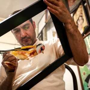 Reverse Glass Painting of Alborz