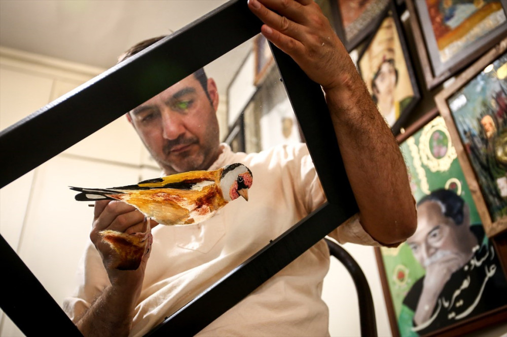 Reverse Glass Painting of Alborz